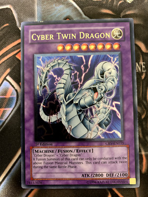 Yugioh Cyber Twin Dragon CRV-EN035 Ultimate Rare 1st Edition - MP-image