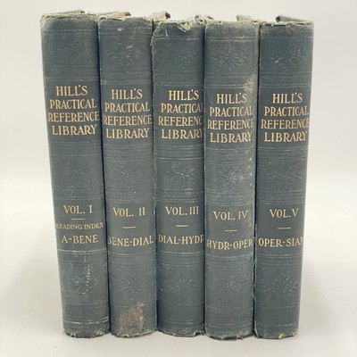 Vintage 1906 Hill's Practical Reference Library Volumes 1-5-image