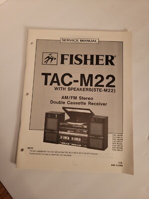 Fisher TAC M22 service manual original repair book stereo radio record player-image