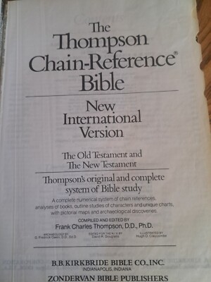NIV True 1st Ed. 1983 Thompson Chain Reference Bible -  Leather-image
