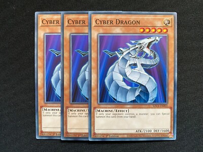 3x SDCS-EN003 Cyber Dragon NM Common 1st Edition - Yu-Gi-Oh! Card-image