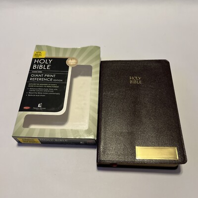 Thomas Nelson Holy Bible Giant Print Reference Edition Brown Words Christ Red-image