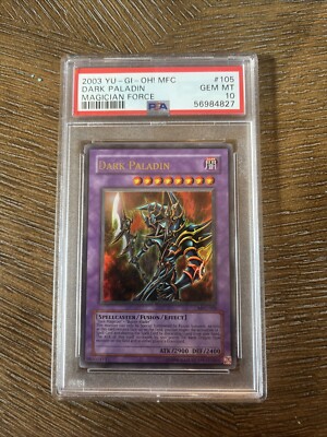 2003 Yugioh Magician's Force DARK PALADIN MFC-105 Unlimited PSA 10! 💎 POP 28!-image