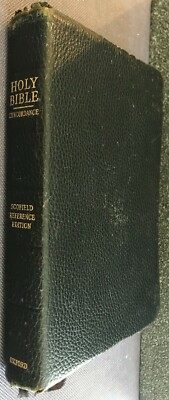 Holy Bible Concordance Scofield Ref Ed KJV Marrakesh Persian Leather Oxford 1945-image