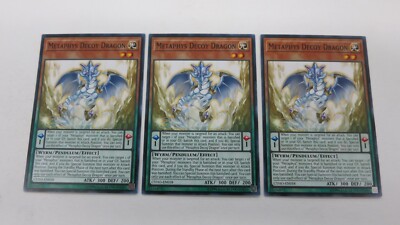 3x  METAPHYS DECOY DRAGON  UNLIMITED  CYHO-EN018  COMMON YUGIOH NM / UNPLAYED-image