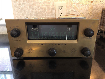 Vintage The Fisher Series Eighty 80 Model 80-T AM/FM Tube Tuner Pre-Amplifier-image