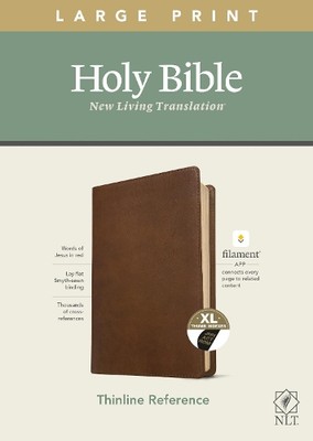 Tyndale NLT Large Print Thinline Reference Bible, Fi (Leather Bound) (UK IMPORT)-image