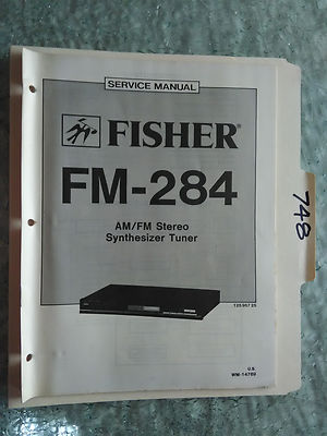 Fisher FM-284 service manual original repair book stereo tuner radio-image