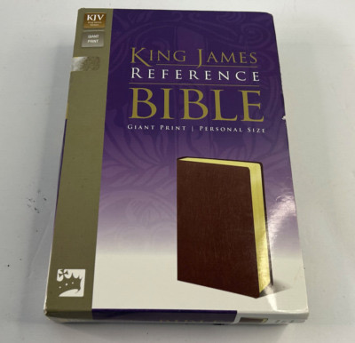 Zondervan KJV Reference Bible Giant Print Burgundy Leather Look-image