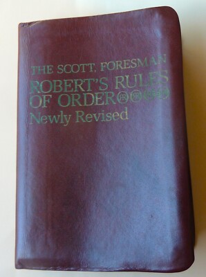 Roberts Rules of Order ~  Henry Robert 1981 Revised, Leather Bound Intact.-image