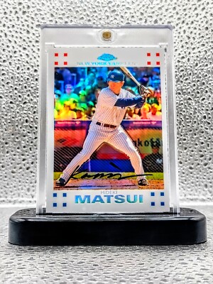  Hideki Matsui 2007 TOPPS CHROME GODZILLA WHITE REFRACTOR /660 RARE ONE TOUCH-image