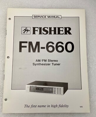 VTG Original Fisher FM-660 Am/Fm Stereo SynthTuner Service Manual Repair-2-image