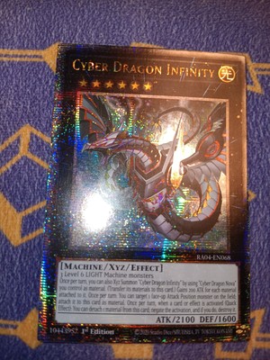 1x Cyber Dragon Infinity Alt First Edition Quarter Century Secret RA04-EN068 NM-image