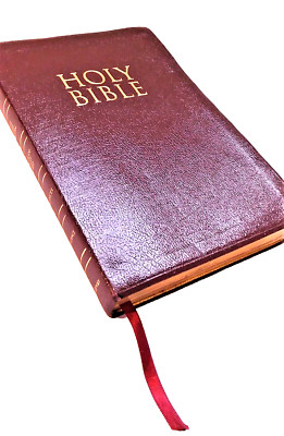 Holy Bible - KJV - Red Letter - References/Concordance - Burgundy Leather Bound-image
