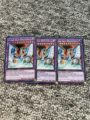 YU-GI-OH Playset Card 3x SGX1-ENG21 Cyber End Dragon Secret Rare 1st Edition-image