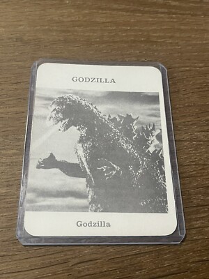ATHOL 1975 CREATURE FEATURES Horror Movie Monsters GODZILLA CARD VERY RARE CARD-image