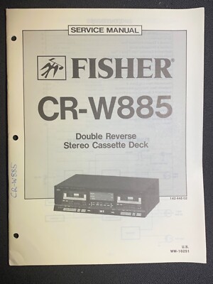 Fisher CR-W885 Service Manual Double Reverse Stereo Cassette Deck Original-image