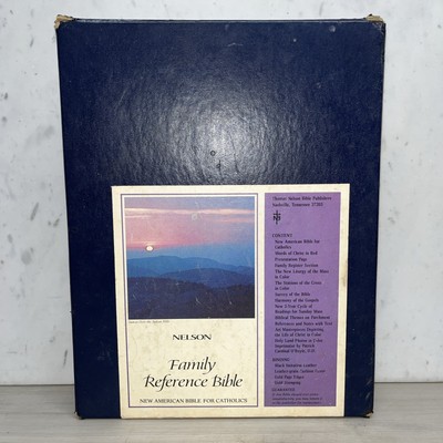 Nelson Family Reference Bible, New / Vintage,  American Bible, Leather Bound.-image