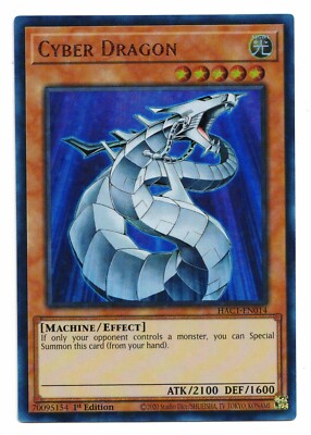Yu-Gi-Oh Card: Cyber Dragon HAC1-EN014 Duel Terminal Parallel Rare 1st Ed! NM-image