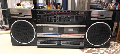 Vintage Fisher Boombox AM-FM Dual Cassette Stereo 1980s Model PH-402 Please Read-image