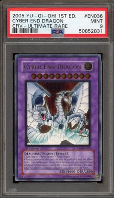 Yu-Gi-Oh! Cyber End Dragon 1st Edition Ultimate Rare CRV-EN036 PSA 9 Mint-image