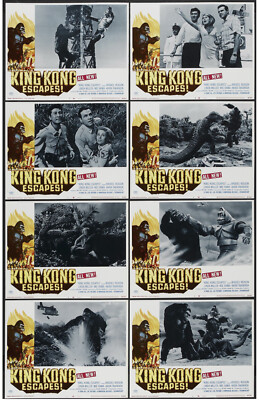 KING KONG ESCAPES original 1968 lobby card set TOHO 11x14 movie posters-image