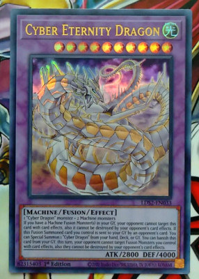 YuGiOh! Cyber Eternity Dragon - Ultra Rare GOLD - 1st Edition Card-image