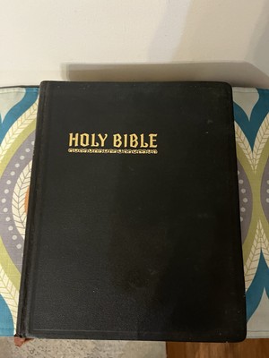 Hertel Holy Bible 1951 Blue Ribbon New Standard Reference Bible Red Letter  LOOK-image