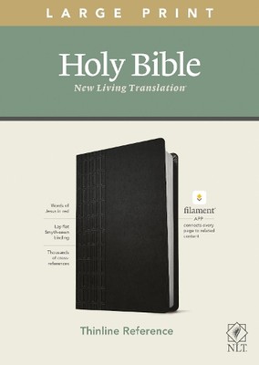 Tyndale House NLT Large Print Thinline Reference Bible, Filament (Leather Bound)-image