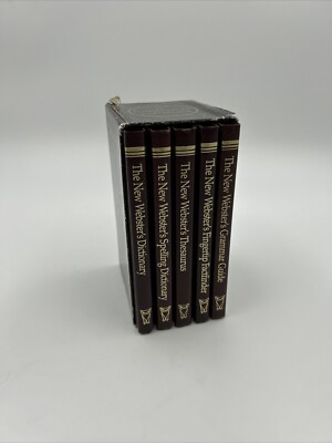 The New Webster's Deluxe Desk Reference Library 5 Book Slipcase Set Grammar 1986-image