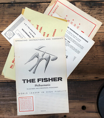 Fisher Philharmonic Console Stereo  Owner / User Manual + extras *Original*-image