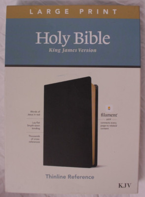 KJV Large Print Thinline Reference Bible, Filament Enabled (Genuine Leather,...-image