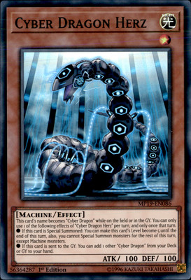 1st ed Cyber Dragon Herz super rare MP19-EN086 Yugioh-image
