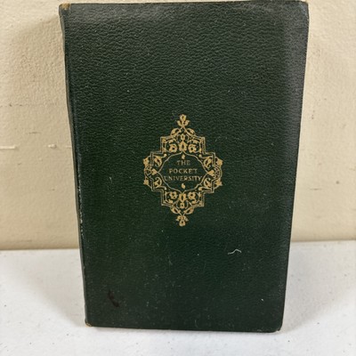 Antique 1902 Book The Pocket University Vol XVII Science Explorers Green Leather-image
