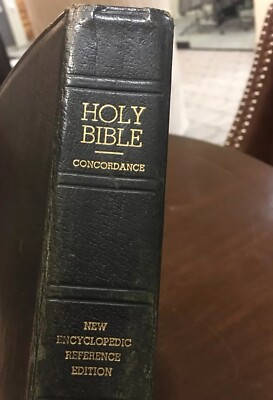 Holy Bible New Encyclopedic Reference Edition Bonded Leather Zondervan 1966-image