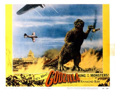 Godzilla Lobby Card KING OF THE MONSTERS 1956 Old Film Movie Photo 3-image
