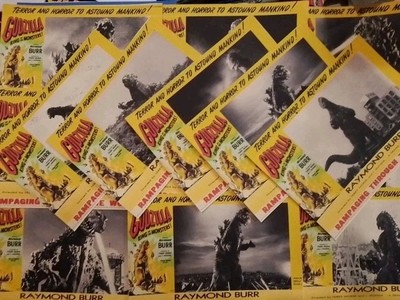 Godzilla 1956. 14 Unofficial Matt Finish 6x4ins Lobby Cards. New.-image
