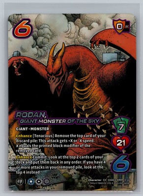Rodan Giant Monster of the Sky CHA03-KRM 3/22 UniVersus CCG Godzilla FOIL-image