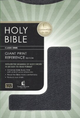 The Holy Bible: King James Version, Giant Print Reference, Black Leather-image