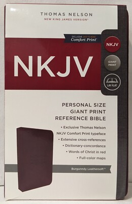 Thomas Nelson New King James Version (NKJV) Giant Print Reference Bible 2018 VG-image