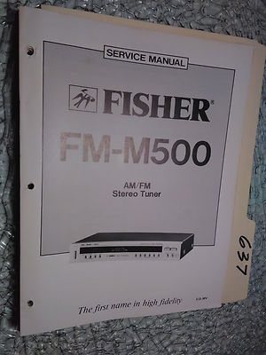 Fisher FM-M500 service manual original repair book stereo am/fm tuner radio-image