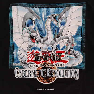 Yugioh! Vintage Yugioh GX Cyber End Dragon Hobby League T-Shirt Large Never Worn-image