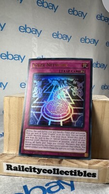 YuGiOh Cyber Network LEDD-ENB20 - 1st Edition Ultra Rare Holo Used Yugioh Card-image
