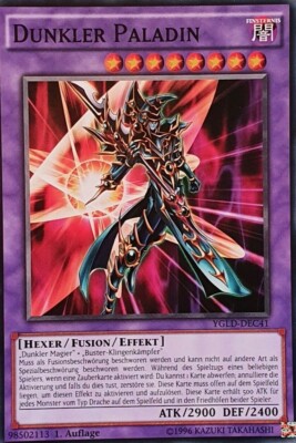 Yugioh YGLD-DEC41 Dark Paladin 1st Edition Mint-image