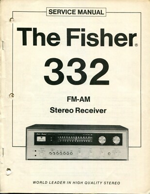 Vintage Fisher Model 332 FM/AM Stereo Receiver Service Manual-image