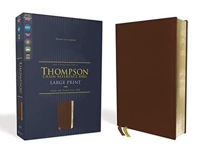 NIV, Thompson Chain-Reference Bible, Large Print, Genuine Leather, Cowhide, Brow-image