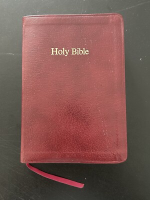 Holy Bible KJV Giant Print Reference Edition Holman Red Leather Bound 1982-image