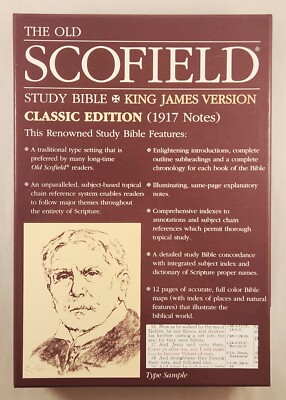 Scofield Study Bible KJV Burgundy Cowhide Genuine Leather 297RL Brand New-image