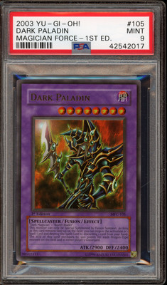 Yu-Gi-Oh! Dark Paladin Magician's Force 1st Edition MFC-105 CORRECTED ART PSA 9-image