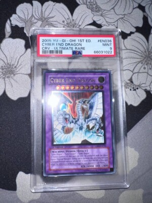 Yu Gi Oh - Cyber End Dragon - 1st Edition - Ultimate Rare - CRV-EN036 - PSA 9-image